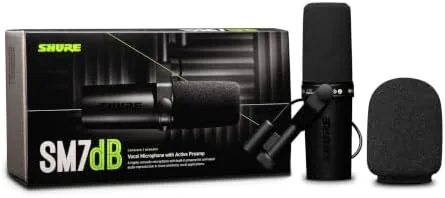 Close look at the Shure SM7dB Dynamic Vocal Mic with Preamp for Streaming build quality