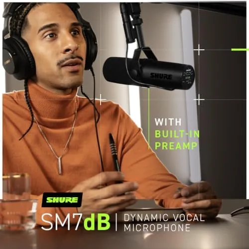 Testing the Shure SM7dB Dynamic Vocal Mic with Preamp for Streaming over two weeks