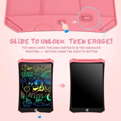 Another view of the EooCoo Kids LCD Writing Tablet, Mess Free Coloring Books, Travel