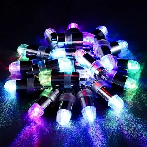 LIHAO 24x Battery Powered Mini LED Party Lights, Waterproof - Colorful | For Paper Review: Tested and Rated