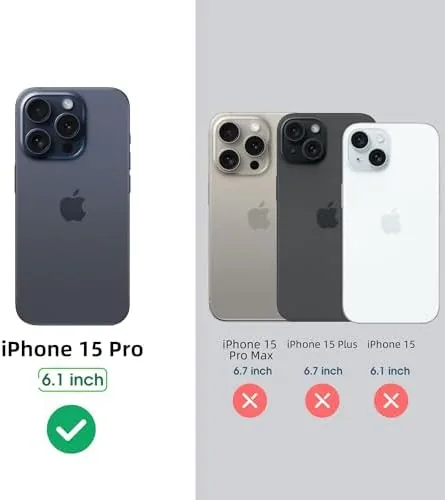 Close look at the Arae Compatible with iPhone 15 Pro Case with Card Holder build quality
