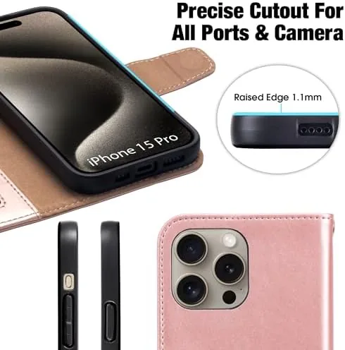 The Arae Compatible with iPhone 15 Pro Case with Card Holder in real use