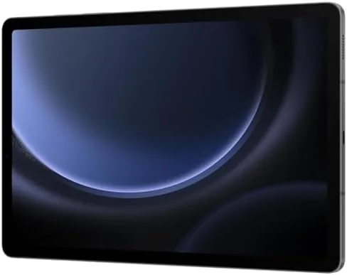 Close view of the aluminum edge and flat back of the Galaxy Tab S9 FE
