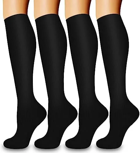 4 Pairs-Compression Socks for Women&Men Circulation-Best Support for Nurses,Running,Athletic Review: Tested and Rated
