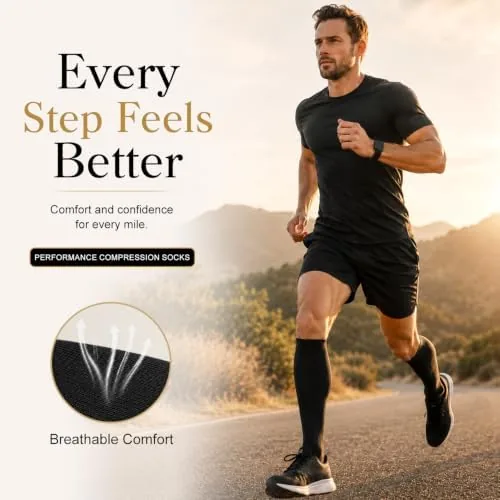The 4 Pairs-Compression Socks for Women&Men Circulation-Best Support for Nurses,Running,Athletic in real use