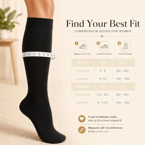 The 4 Pairs-Compression Socks for Women&Men Circulation-Best Support for Nurses,Running,Athletic compared in context