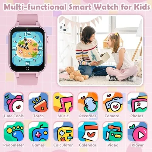 Close look at the Kids Smart Watch with 26 Puzzle Games HD Touch Screen build quality