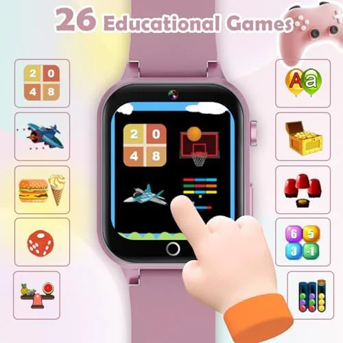 The Kids Smart Watch with 26 Puzzle Games HD Touch Screen in real use
