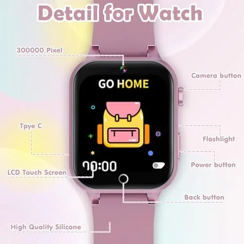 Another view of the Kids Smart Watch with 26 Puzzle Games HD Touch Screen