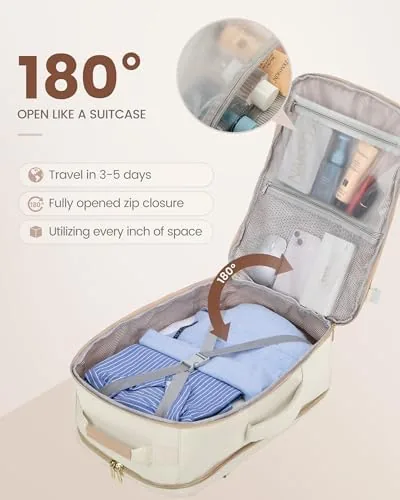 Close look at the LOVEVOOK 40L Travel Backpack Flight Approved Carry on Backpack,3 Packing build quality