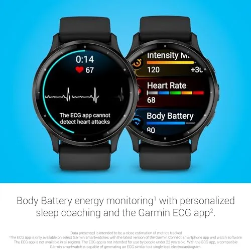 The Garmin Venu® 3, Premium Fitness Smartwatch, 45mm, Black | Body in real use