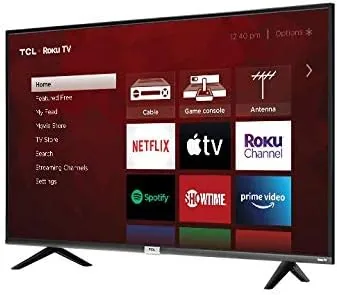 Detail shot of the TCL 55" Class 4K UHD HDR LED Smart Roku TV - 55S20 features