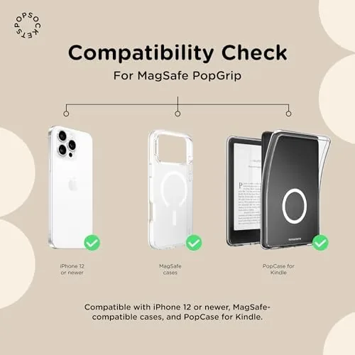 The MagSafe PopGrip, an adhesive PopSocket, and a ring holder side by side