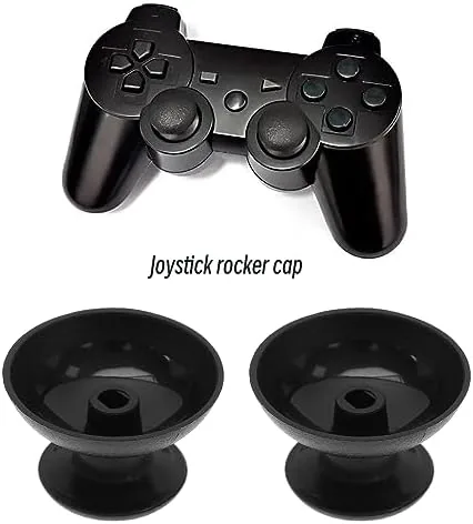 Close up of one thumbstick cap showing the textured top and the well underneath