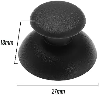 A PS3 controller with the new thumbstick caps fitted, held during gameplay