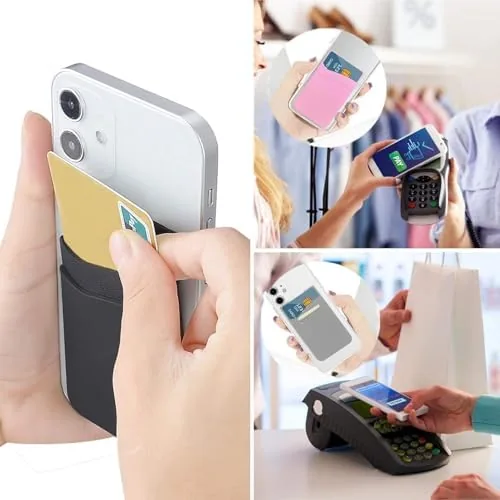 Close look at the SS Black Phone Wallet, Credit Card Holder Stick on for build quality