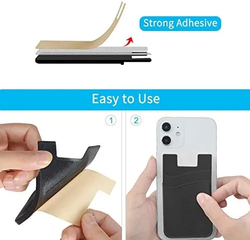 The SS Black Phone Wallet, Credit Card Holder Stick on for in real use