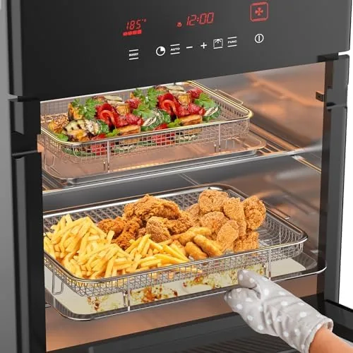 Another view of the Air Fryer Basket, OPENICE 2 Set Air Fryer Pan and