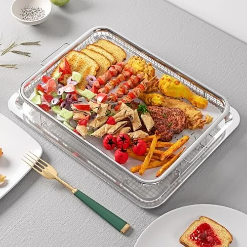 The Air Fryer Basket, OPENICE 2 Set Air Fryer Pan and compared in context