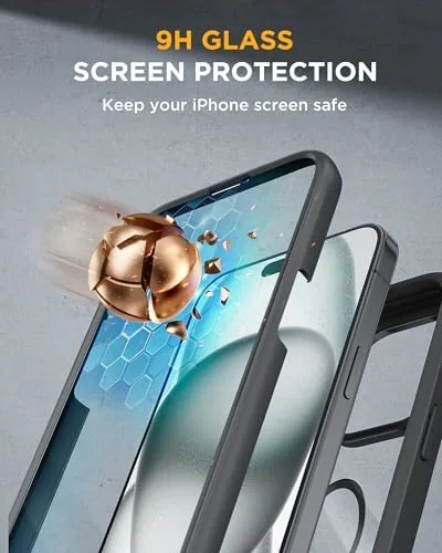 Another view of the miracase Glass Series for iPhone 15 Case [Compatible with MagSafe]
