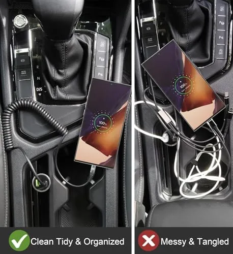 The coiled cable packed into a compact loop ready for glovebox storage