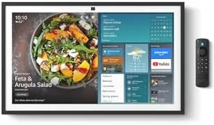 Close up of the Echo Show 21 camera and privacy shutter