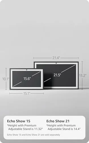 Echo Show 21 mounted flat on a wall showing a family calendar