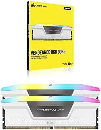 The white Vengeance kit glowing in a finished white themed PC build