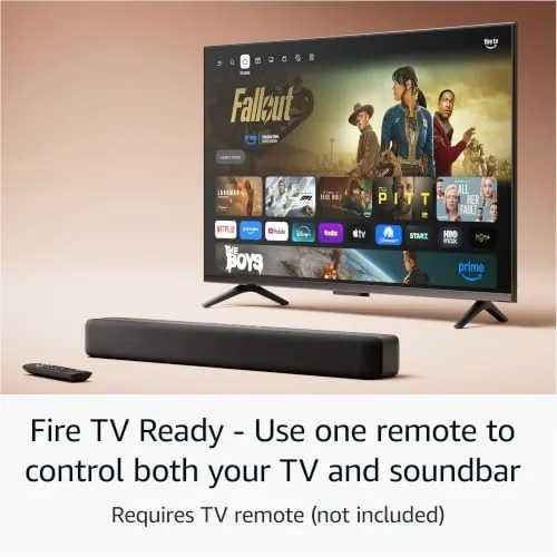 The Amazon Fire TV Soundbar with Alexa Voice Remote Pro in real use