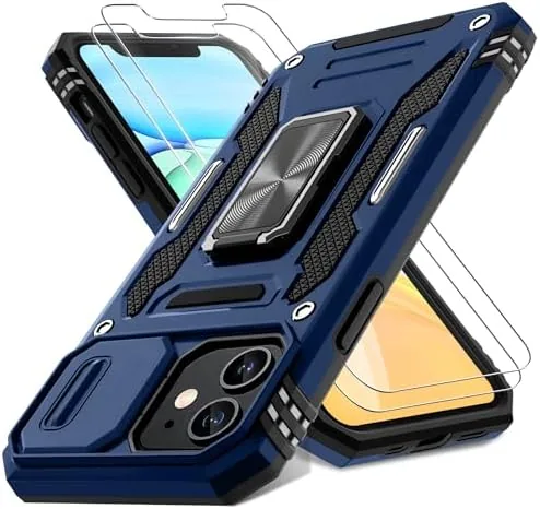 DEERLAMN Case for iPhone 11 with Slide Camera Cover+Screen Protector(2 Packs),Rotated Ring Kickstand Military Review: Tested and Rated