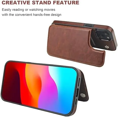 The ONETOP for iPhone 15 Plus Wallet Case with Credit Card in real use