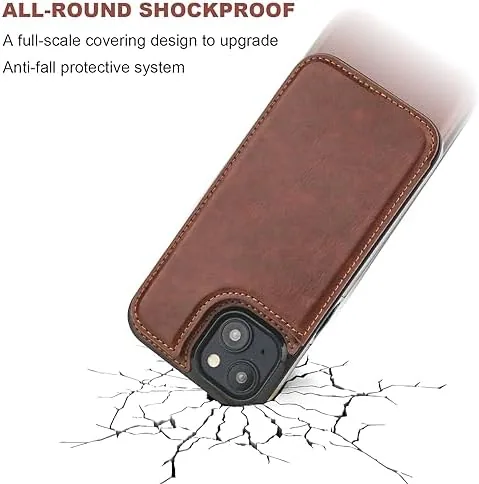 Another view of the ONETOP for iPhone 15 Plus Wallet Case with Credit Card