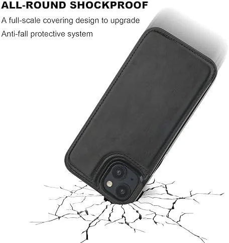 Another view of the ONETOP for iPhone 15 Plus Wallet Case with Credit Card