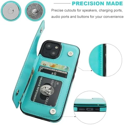 Testing the ONETOP for iPhone 15 Wallet Case with Credit Card Holder,LightBlue over two weeks
