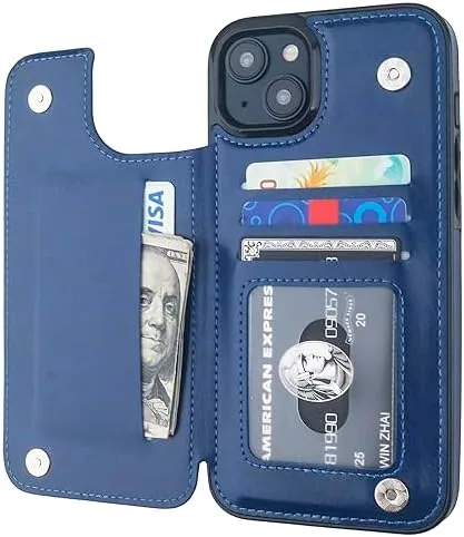 ONETOP for iPhone 15 Plus Wallet Case with Credit Card Holder,Blue | Kickstand,ID/Cash Holder,Case Review: Tested and Rated