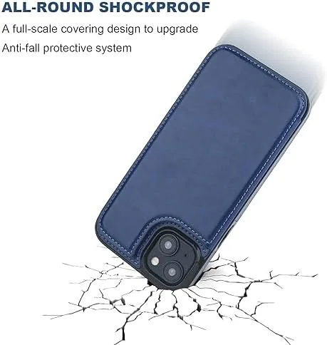 Another view of the ONETOP for iPhone 15 Plus Wallet Case with Credit Card