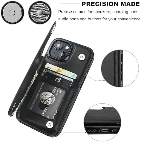 Testing the ONETOP for iPhone 15 Wallet Case with Credit Card Holder,Black over two weeks