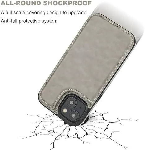The ONETOP for iPhone 15 Wallet Case with Credit Card Holder,Gray compared in context