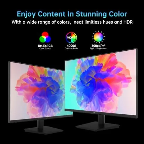 The on screen display showing the eye care and refresh rate options