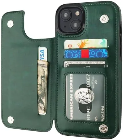 ONETOP for iPhone 15 Plus Wallet Case with Credit Card Holder,Green | Kickstand,ID/Cash Holder,Case Review: Tested and Rated