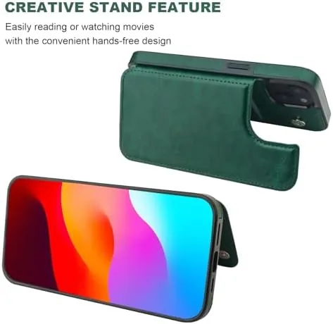 Another view of the ONETOP for iPhone 15 Plus Wallet Case with Credit Card