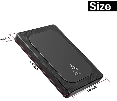 Close look at the Aiolo Innovation 500GB External Hard Drive Ultra Slim Portable HDD-USB build quality
