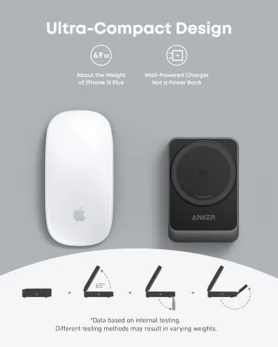Close-up of the Anker MagGo 3-in-1 with an AirPods case on its peg