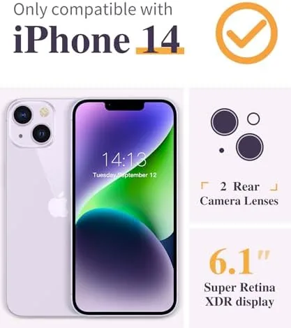 Close look at the GVIEWIN for iPhone 14 Case Floral, Screen Protector & Camera build quality