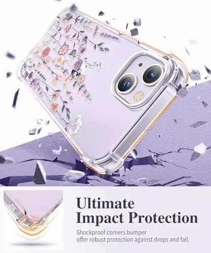 The GVIEWIN for iPhone 14 Case Floral, Screen Protector & Camera in real use