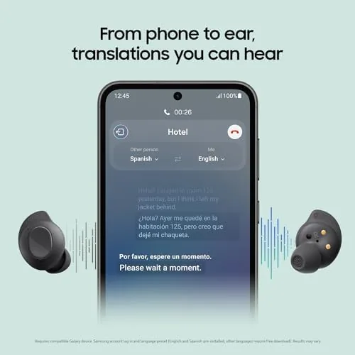 Galaxy Buds FE controls shown in the Samsung Wearable app