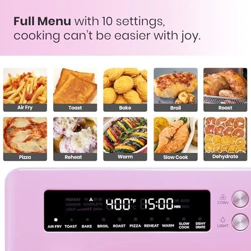 Close look at the VAL CUCINA Retro 26.3 QT Infrared Heating Air Fryer Toaster build quality