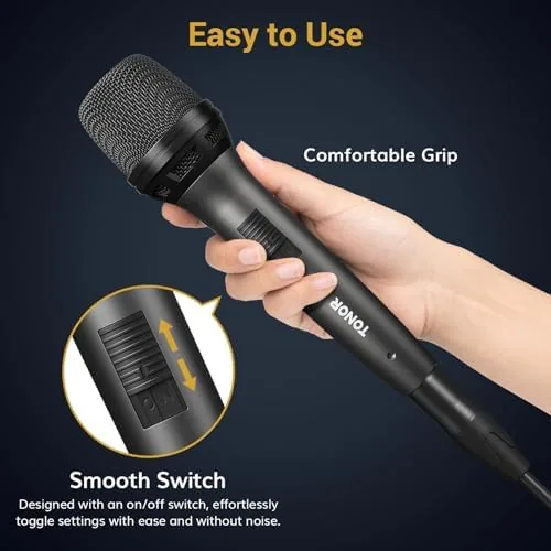 The TONOR Professional Vocal Microphone for Singing, Dynamic Wired Karaoke Mic in real use
