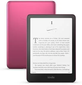 Close-up of the Kindle Paperwhite Signature Edition auto-adjusting warm light