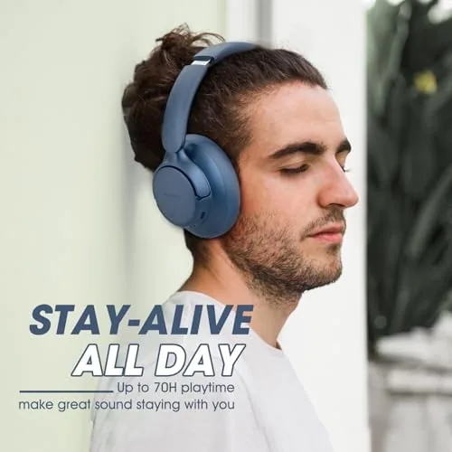 Another view of the BERIBES Hybrid Active Noise Cancelling Headphones Wireless Over Ear 70Hours